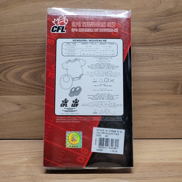 3 Piece Montreal Alouettes Newborn Set - Picture 2 of 3